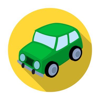 Beyaz arka plan üzerinde izole düz stil araba simgesini. Park bölgesi sembol stok vektör çizim.