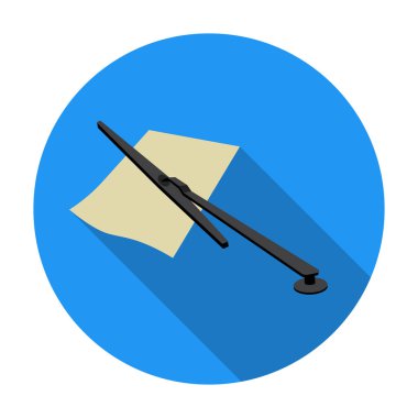 Park iyi simgesini düz stil beyaz arka plan üzerinde izole. Park bölgesi sembol stok vektör çizim.