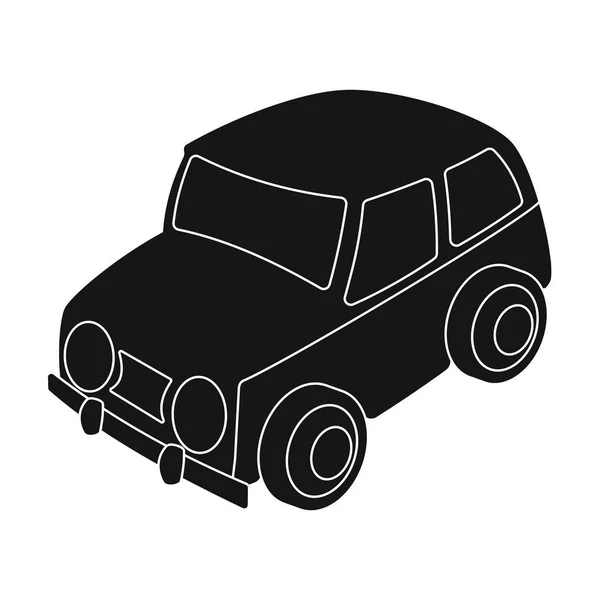 Icono de coche en estilo negro aislado sobre fondo blanco. Zona de aparcamiento símbolo stock vector ilustración . — Archivo Imágenes Vectoriales