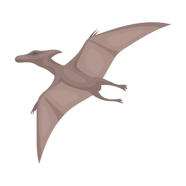 Dinoszaurusz Pterodactyloidea ikonját rajzfilm stílusú elszigetelt fehér background. Dinoszauruszok és őskori szimbólum vektor stock illusztráció. — Stock Vector