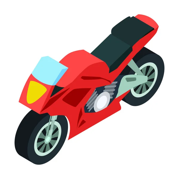 Icono de la motocicleta en estilo de dibujos animados aislados sobre fondo blanco. Símbolo de transporte stock vector ilustración . — Vector de stock