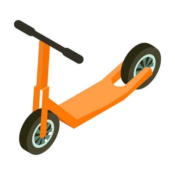 Scooter-ikonen i tecknad stil isolerad på vit bakgrund. Transport symbol lager vektorillustration. — Stock vektor