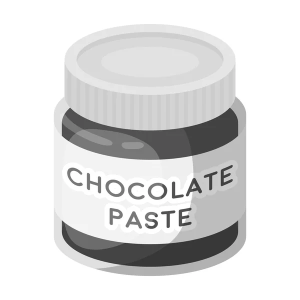 Pasta czekoladowa ikona stylu monochromatyczne na białym tle. Czekoladowe desery symbol Stockowa ilustracja wektorowa. — Wektor stockowy