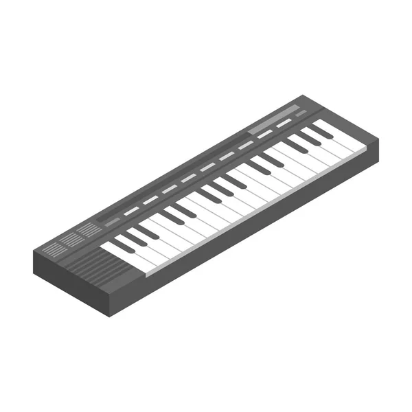 Synthesizer icon in monochrome style isolated on white background. Musical instruments symbol stock vector illustration. — Stock Vector