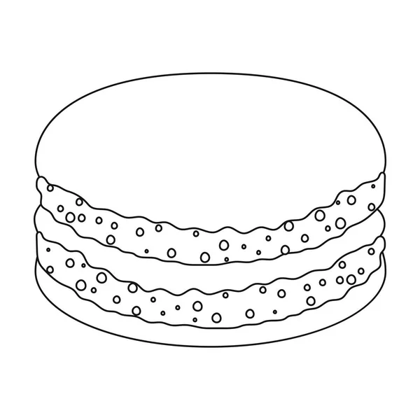 Icône biscuit au chocolat dans le style de contour isolé sur fond blanc. Desserts au chocolat symbole illustration vectorielle de stock . — Image vectorielle