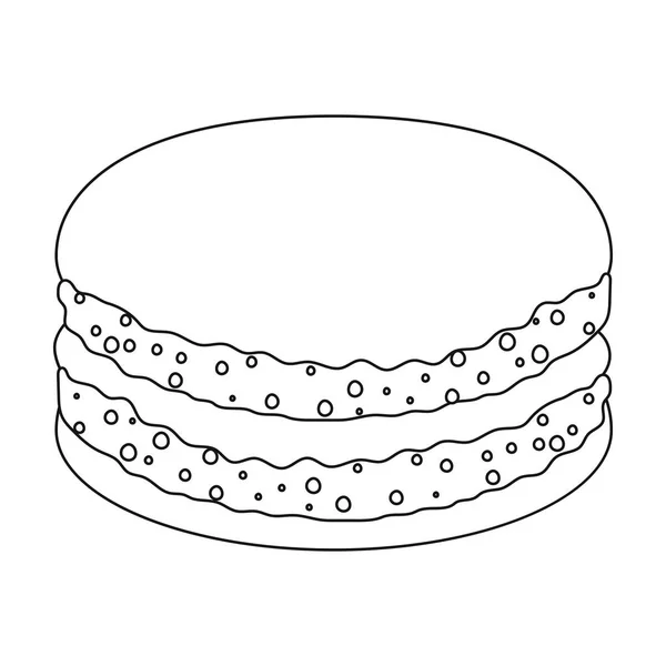 Schokoladenkeks-Symbol im Umrissstil isoliert auf weißem Hintergrund. Schokolade Desserts Symbol Aktienvektor Illustration. — Stockvektor