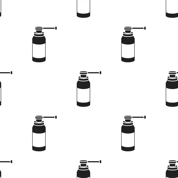 Ícone de spray de garganta em estilo preto isolado no fundo branco. Medicina e padrão hospitalar estoque vetor ilustração . — Vetor de Stock