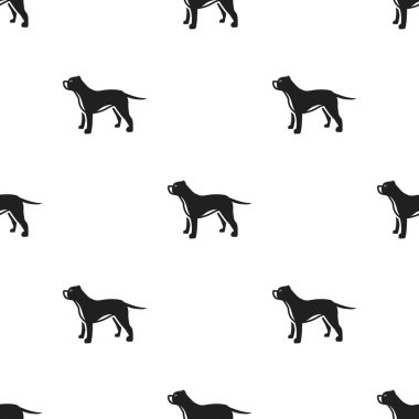 Pitbull vektör simge siyah stil web için