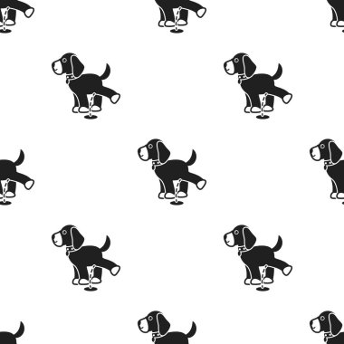 Köpek vektör simge siyah stil web için içinde pissing