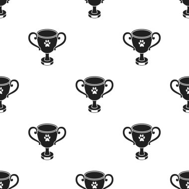 Köpek ödül vektör simge siyah stil web için