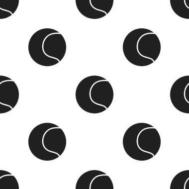 Tenis top vektör simge siyah stil web için