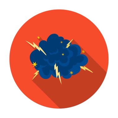 Düz stil beyaz arka plan üzerinde izole patlama simgesini. Patlamalar sembol stok vektör çizim.