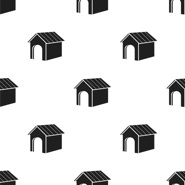 Ícone de vetor Doghouse em estilo preto para web —  Vetores de Stock