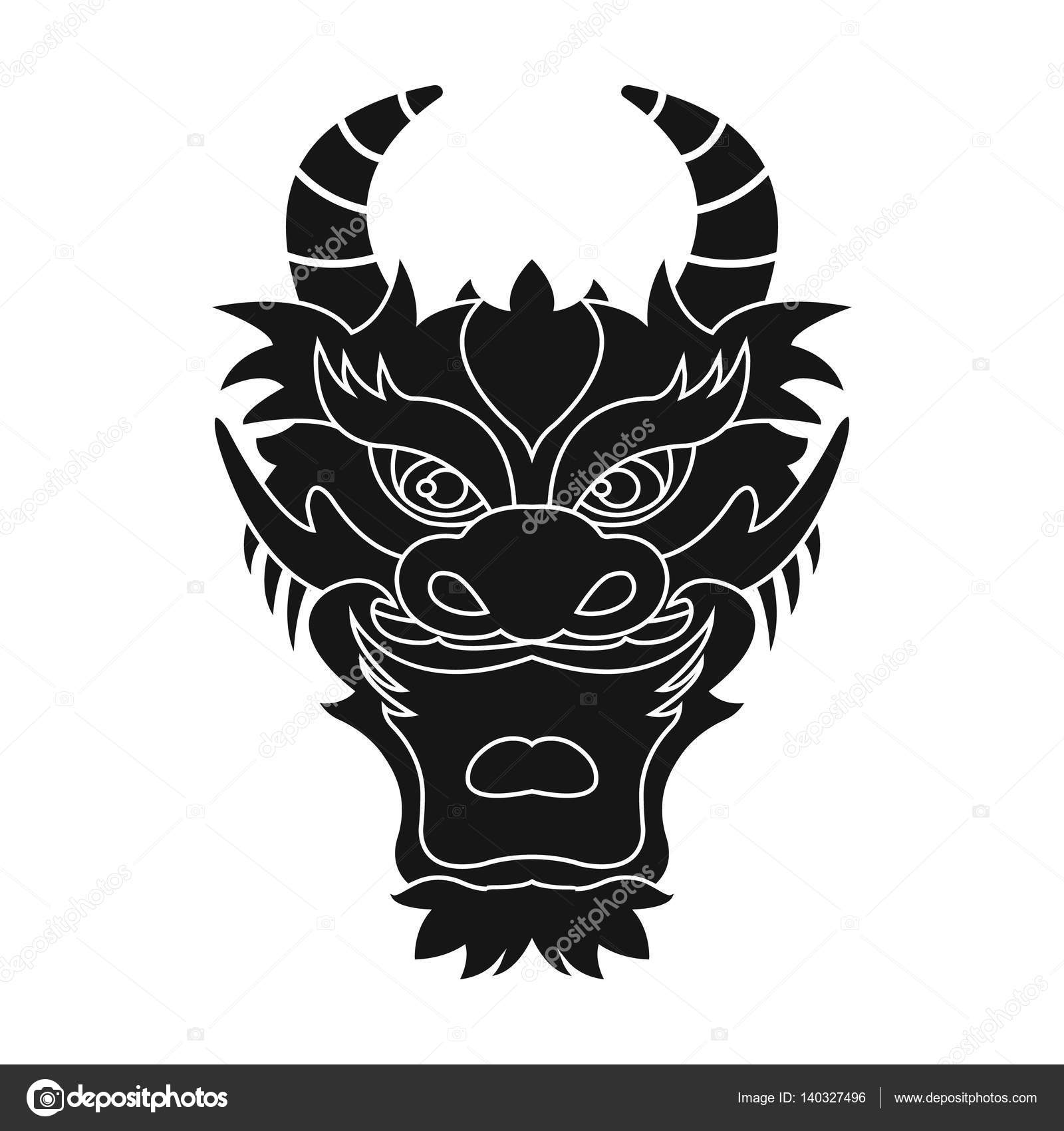 dragon icon in black style isolated on white background japan symbol stock vector illustration stock vector c pandavector 140327496 https depositphotos com 140327496 stock illustration dragon icon in black style html