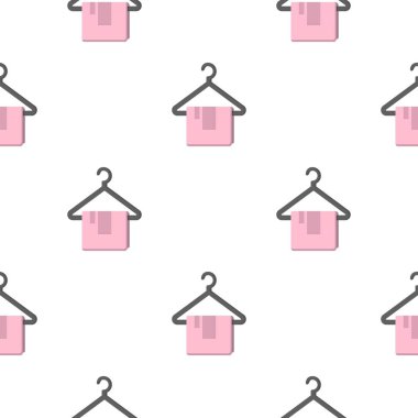 Havlu çizgi film simgesi. Gösterim amacıyla web ve mobil tasarım.