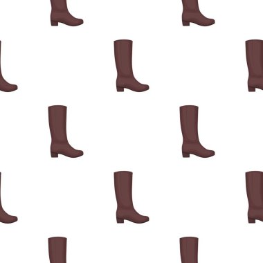 Knee yüksek simgesi beyaz arka plan üzerinde izole karikatür tarzı çizmeler. Ayakkabı desen hisse senedi vektör çizim.