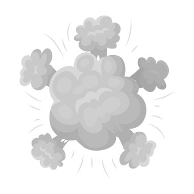 Tek renkli stil beyaz arka plan üzerinde izole patlama simgesini. Patlamalar sembol stok vektör çizim.