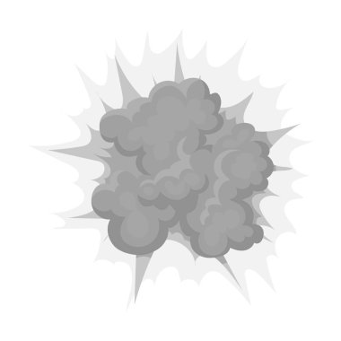 Tek renkli stil beyaz arka plan üzerinde izole patlama simgesini. Patlamalar sembol stok vektör çizim.