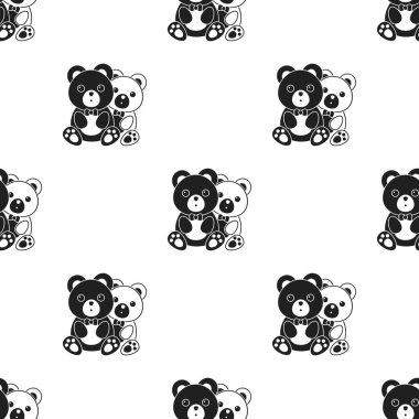 Simge siyah stil beyaz arka plan üzerinde izole içinde taşımaktadır. Romantik desen hisse senedi vektör çizim.