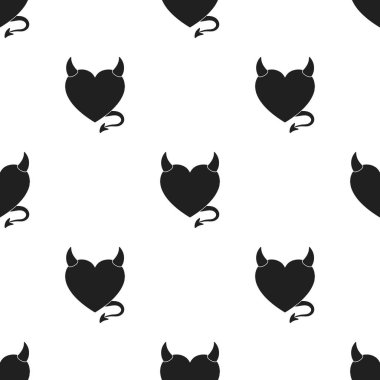 Siyah tarzında beyaz arka plan üzerinde izole kalp simgesi. Romantik desen hisse senedi vektör çizim.