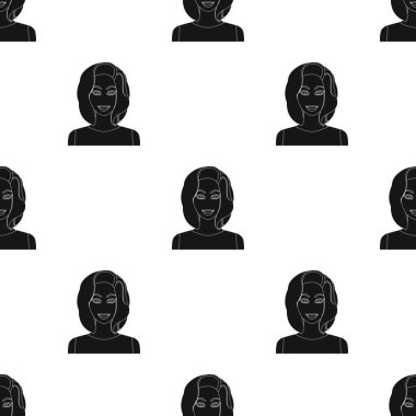 Sarı simge siyah tarzında beyaz arka plan üzerinde izole. Kadın desen hisse senedi vektör çizim.