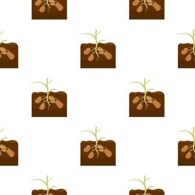 Patates simgesi karikatür. Büyük çiftlik, Bahçe, tarım karikatür simgesinden tek bitki.