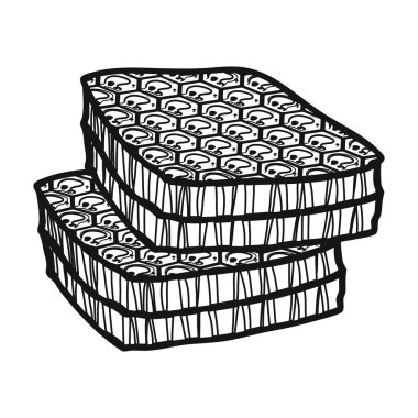 Beyaz arka plan üzerinde izole anahat tarzı peteğin simgesi. Apairy sembol stok vektör çizim