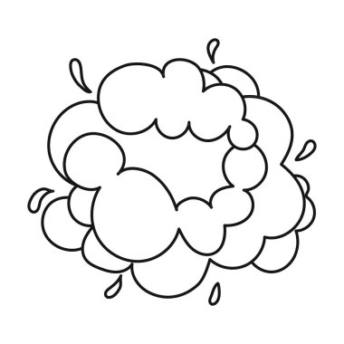 Patlama simgesi beyaz arka plan üzerinde izole anahat tarzı. Patlamalar sembol stok vektör çizim.