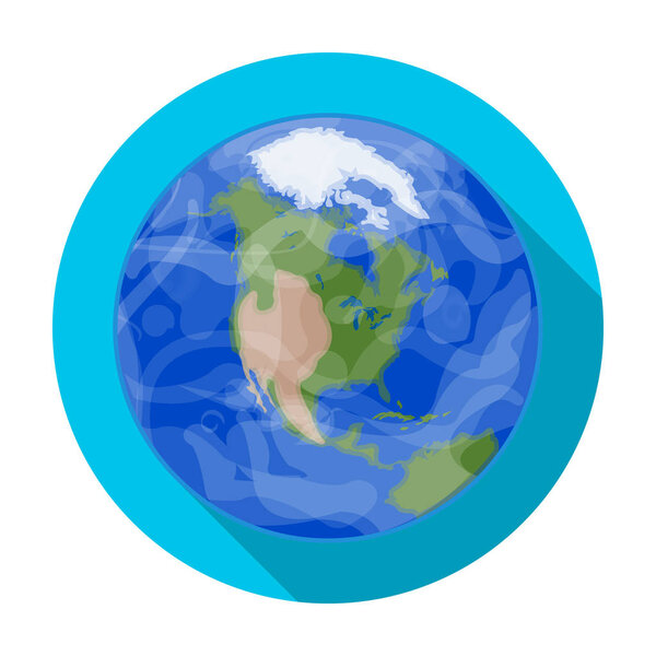 Значок Земли в плоском стиле выделен на белом фоне. Векторная иллюстрация планет
.