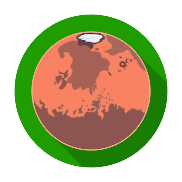 Icono de Marte en estilo plano aislado sobre fondo blanco. Planetas símbolo stock vector ilustración . — Vector de stock