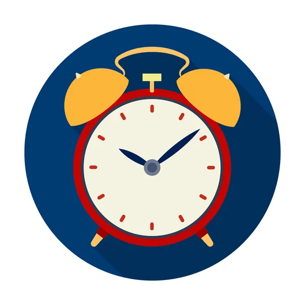 Reloj de cabecera icono en estilo plano aislado sobre fondo blanco. Sueño y descanso símbolo stock vector ilustración . — Vector de stock