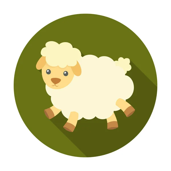 Jouet icône de mouton dans un style plat isolé sur fond blanc. Illustration vectorielle du symbole de sommeil et de repos . — Image vectorielle