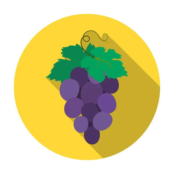 Grappolo di uva da vino icona in stile piatto isolato su fondo bianco. Spagna paese simbolo stock vettore illustrazione . — Vettoriale Stock