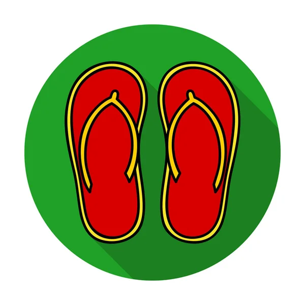 Icono de chanclas en estilo plano aislado sobre fondo blanco. Surf símbolo stock vector ilustración . — Vector de stock