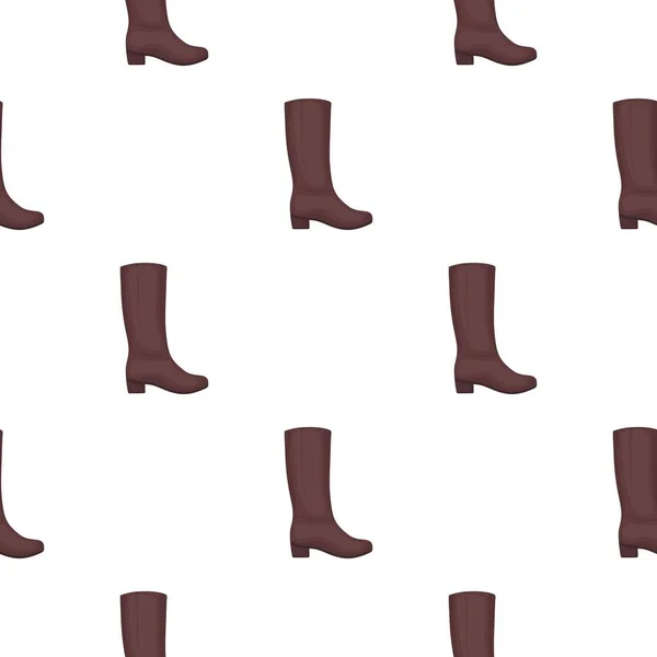 Knee high boots icon in cartoon style isolated on white background. Shoes pattern stock vector illustration. — Stock Vector