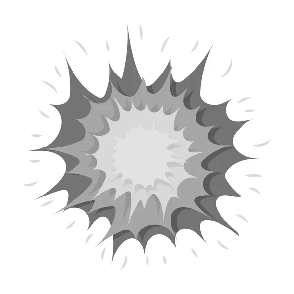 Icône d'explosion dans un style monochrome isolé sur fond blanc. Illustration vectorielle du symbole Explosions . — Image vectorielle