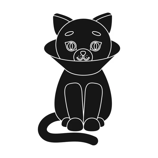 Ícone doente de gato de ilustração vetorial para web e celular — Vetor de Stock