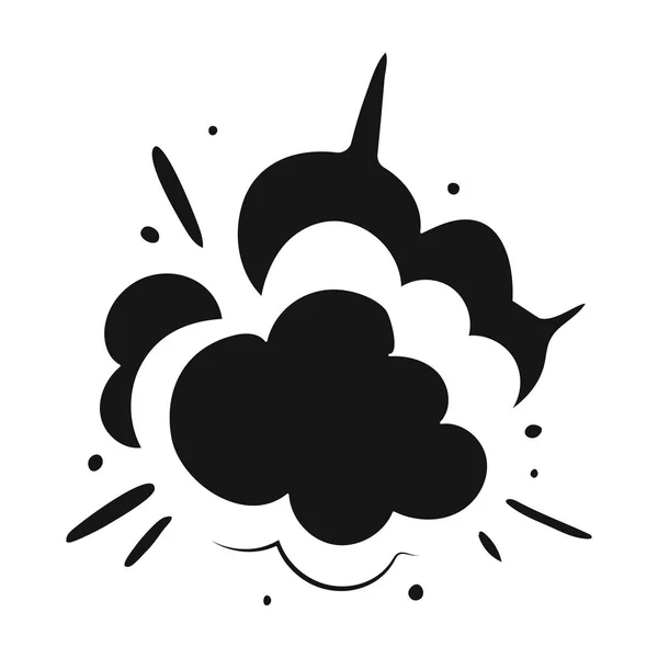 Het pictogram van de explosie in zwarte stijl geïsoleerd op een witte achtergrond. Explosies symbool voorraad vectorillustratie. — Stockvector