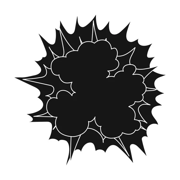 Exploze ikona v černém stylu izolovaných na bílém pozadí. Výbuchy symbol akcií vektorové ilustrace. — Stockový vektor