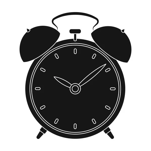 Ikonę zegara nocne w stylu czarno na białym tle. Sen i odpoczynek symbol Stockowa ilustracja wektorowa. — Wektor stockowy