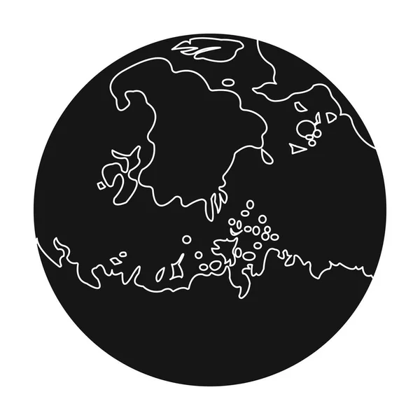 Ícone de Marte em estilo preto isolado sobre fundo branco. Planetas símbolo estoque vetor ilustração . — Vetor de Stock