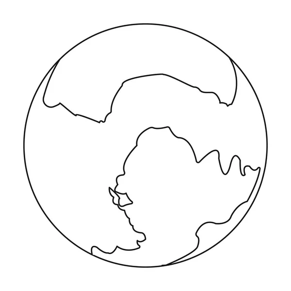 Icono de Plutón en estilo de contorno aislado sobre fondo blanco. Planetas símbolo stock vector ilustración . — Vector de stock