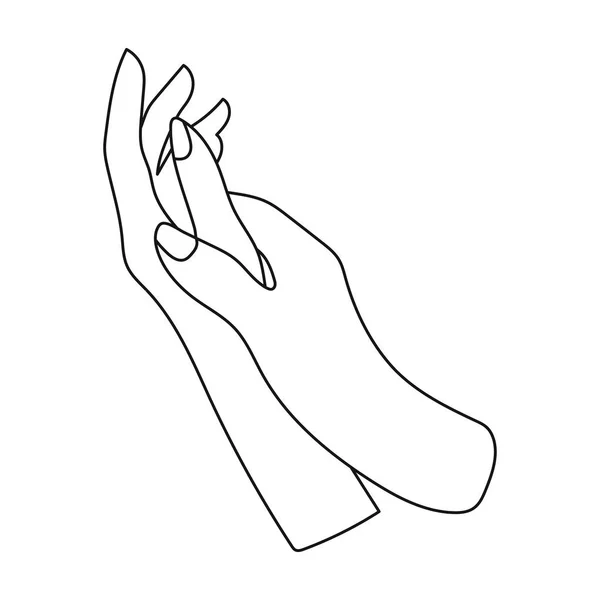 Руки увлажняющий значок в стиле контура изолированы на белом фоне. Уход за кожей - векторная иллюстрация . — стоковый вектор