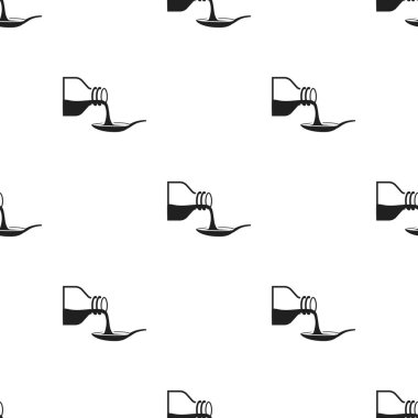 İlaçlar simge siyah stil beyaz arka plan üzerinde izole içinde. İlaç ve hastane desen hisse senedi vektör çizim.