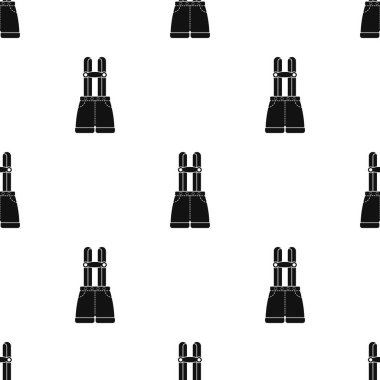 Şortlarla simge siyah stil beyaz arka plan üzerinde izole içinde. Oktoberfest desen hisse senedi vektör çizim.