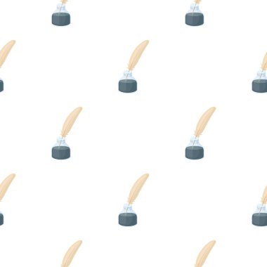 Yazılı kalem bilet simgesi beyaz arka plan üzerinde izole karikatür tarzı. Tiyatro desen hisse senedi vektör çizim