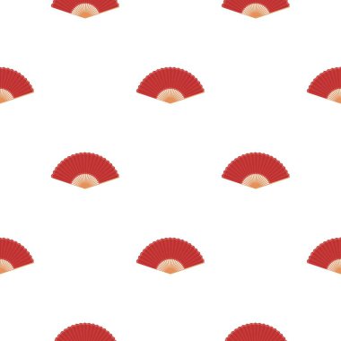 Beyaz arka plan üzerinde izole karikatür tarzı fan simge katlanır. Tiyatro desen hisse senedi vektör çizim