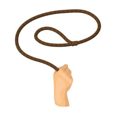 El Kement simgesi beyaz arka plan üzerinde izole karikatür tarzı ile. Rodeo sembol stok vektör çizim.