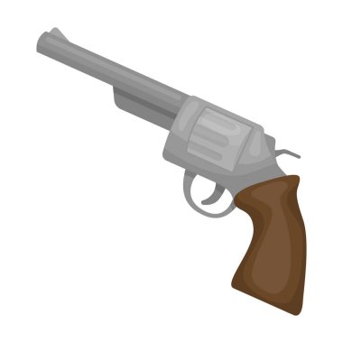 Tabanca simgesi beyaz arka plan üzerinde izole karikatür tarzı. Rodeo sembol stok vektör çizim.