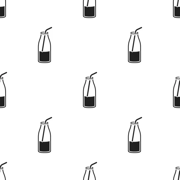 Icono de yogur líquido negro. Single bio, eco, producto orgánico icono de la leche grande negro . — Archivo Imágenes Vectoriales